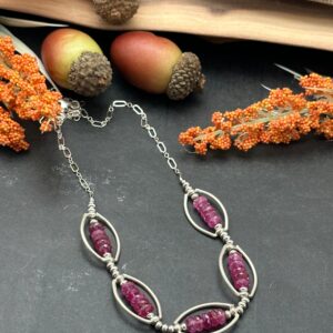 Pink Sapphire Multi Stone Necklace Pink Sapphire Multi Stone Necklace