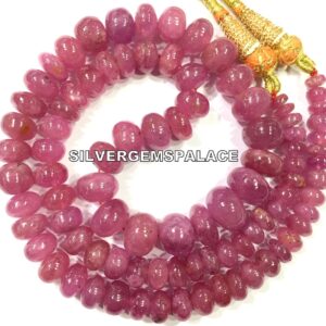 Natural Pink Sapphire Beads Necklace Smooth Pink Sapphire Rondelle Beads Great Luster Pink Sapphire Gemstone Beads Pretty Necklace. Natural Pink Sapphire Beads Necklace Smooth Pink Sapphire Rondelle Beads Great Luster Pink Sapphire Gemstone Beads Pretty Necklace.
