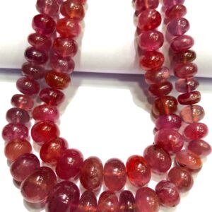 Rarest~~AAAA+ Padparadscha Pink Sapphire Smooth Rondelle Beads Natural Pink Sapphire Gemstone Beads Padparadscha Sapphire Graduated Necklace Rarest~~AAAA+ Padparadscha Pink Sapphire Smooth Rondelle Beads Natural Pink Sapphire Gemstone Beads Padparadscha Sapphire Graduated Necklace