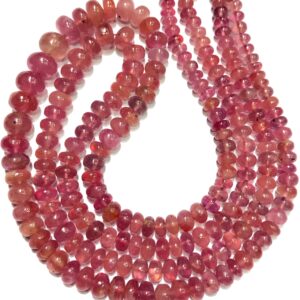 Rarest~~AAAA+ Padparadscha Pink Sapphire Smooth Rondelle Beads Natural Pink Sapphire Gemstone Beads Padparadscha Sapphire Graduated Necklace Rarest~~AAAA+ Padparadscha Pink Sapphire Smooth Rondelle Beads Natural Pink Sapphire Gemstone Beads Padparadscha Sapphire Graduated Necklace