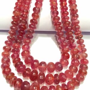 Rarest~~AAAA+ Padparadscha Pink Sapphire Smooth Rondelle Beads Natural Pink Sapphire Gemstone Beads Padparadscha Sapphire Graduated Necklace Rarest~~AAAA+ Padparadscha Pink Sapphire Smooth Rondelle Beads Natural Pink Sapphire Gemstone Beads Padparadscha Sapphire Graduated Necklace