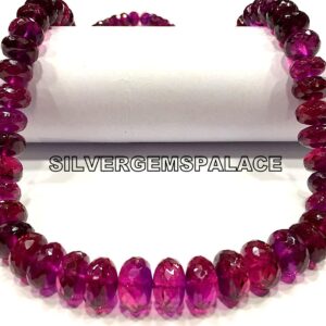 RAREST~AAAA+ Pinkish Sapphire Faceted Rondelle Beads Dark Pink Sapphire Beads Charming Sapphire Gemstone Beads Spectacular Necklace For Gift RAREST~AAAA+ Pinkish Sapphire Faceted Rondelle Beads Dark Pink Sapphire Beads Charming Sapphire Gemstone Beads Spectacular Necklace For Gift