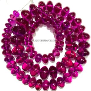 Pink Rubellite Sapphire Beads~~RARE AAAA+ Pink Sapphire Stone Rubellite Color Sapphire Rondelle Beads Smooth Hand Polished Sapphire Necklace Pink Rubellite Sapphire Beads~~RARE AAAA+ Pink Sapphire Stone Rubellite Color Sapphire Rondelle Beads Smooth Hand Polished Sapphire Necklace