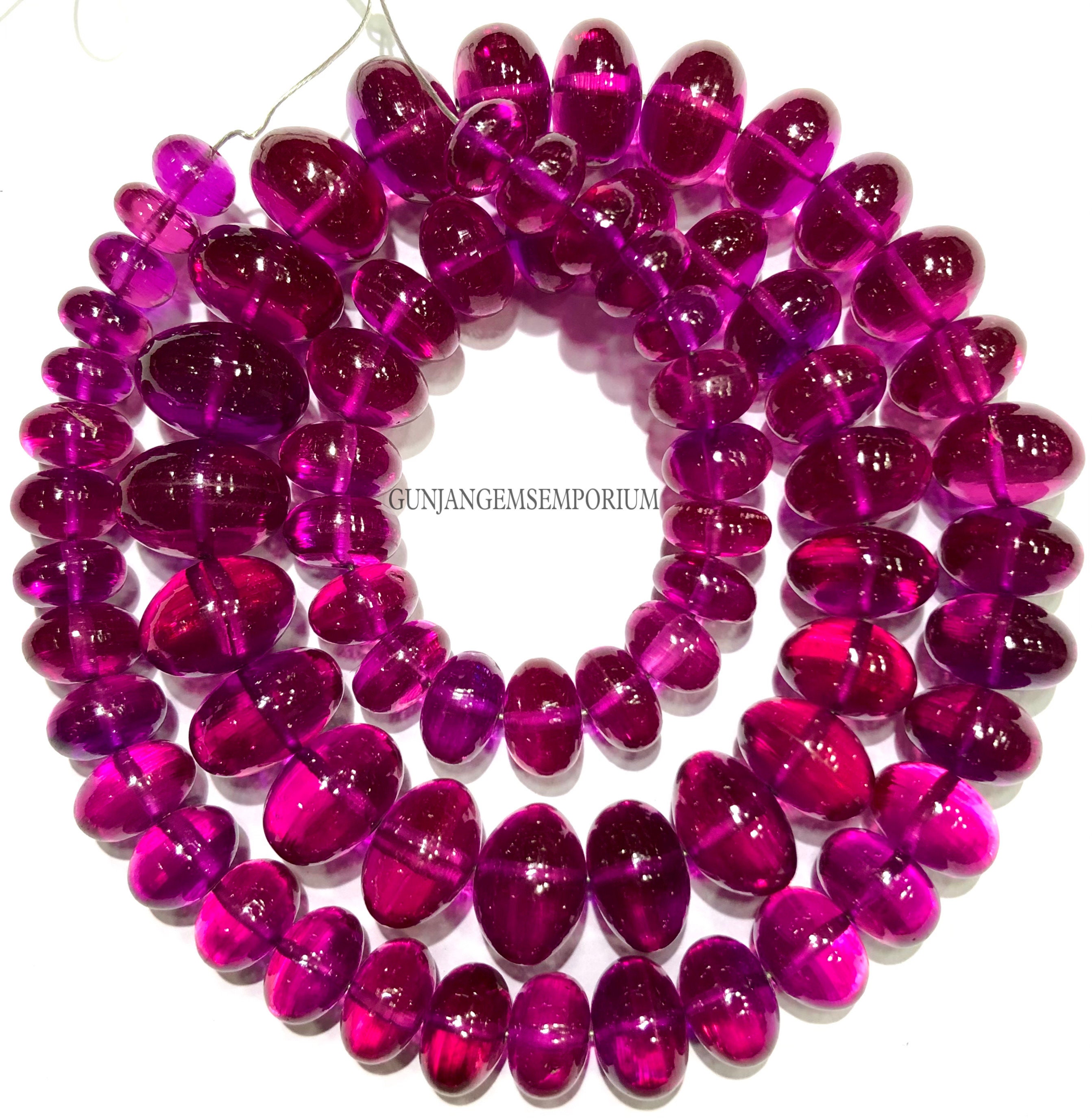 Pink Rubellite Sapphire Beads~~rare Aaaa+ Pink Sapphire Stone Rubellite Color Sapphire Rondelle Beads Smooth Hand Polished Sapphire Necklace