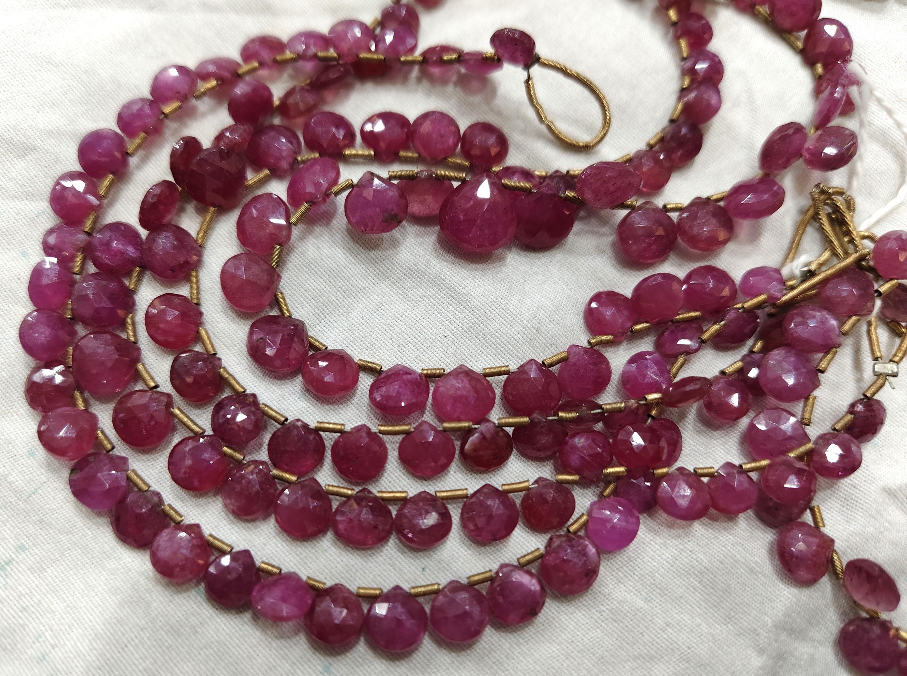 10 Beads,natural Pink Sapphire Faceted Heart Shaped Briolette,size 5.5-6mm 10 Beads,natural Pink Sapphire Faceted Heart Shaped Briolette,size 5.5-6mm