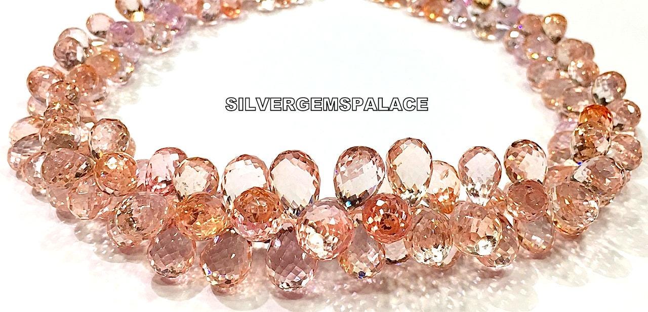 Aaaa+ Rare Sapphire Faceted Drops Beads Peachy Pink Sapphire Drops Briolettes Sapphire Gemstone Beads Sparkling Sapphire Beads Strand 8 Inch Aaaa+ Rare Sapphire Faceted Drops Beads Peachy Pink Sapphire Drops Briolettes Sapphire Gemstone Beads Sparkling Sapphire Beads Strand 8 Inch