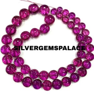 AAAA+ Rubellite Pink Sapphire Coin Beads,Smooth Coin Gemstone Beads Smooth Sapphire Beads 8/11mm Coin Beads Jewelry Making Coin String 18”