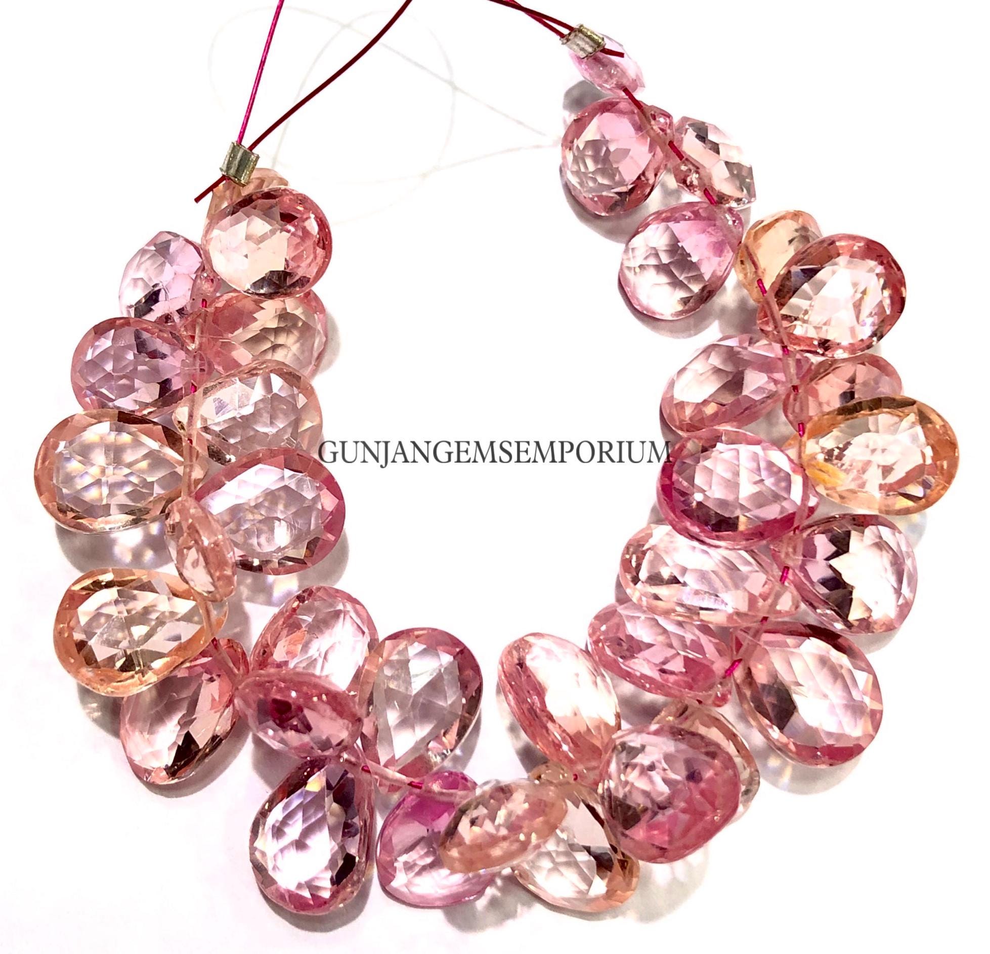Aaaa++ Padparadscha Sapphire Faceted Peardrops Peachy Pink Sapphire Pear Beads 4” Peach Sapphire Bracelet Pink Sapphire Beads 35 Pcs Strand Aaaa++ Padparadscha Sapphire Faceted Peardrops Peachy Pink Sapphire Pear Beads 4” Peach Sapphire Bracelet Pink Sapphire Beads 35 Pcs Strand
