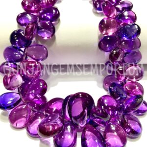 AAAA++ Extremely Beautiful~~Shaded Pink Sapphire Beads Pinkish Purple Sapphire Almond Shape Beads Sapphire Pear Shape Bead Sapphire Gemstone