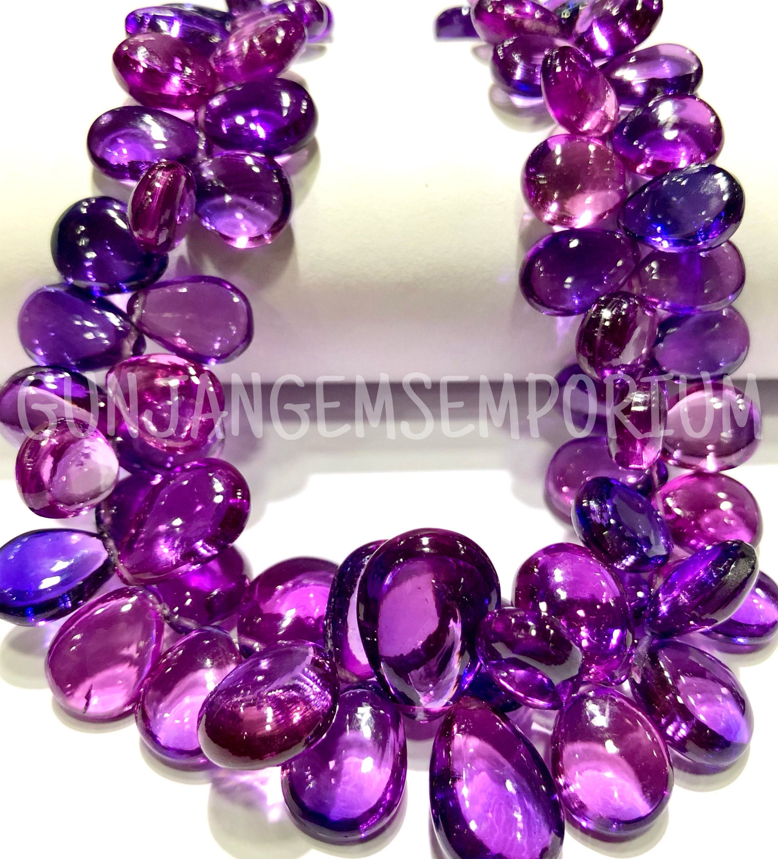 Aaaa++ Extremely Beautiful~~shaded Pink Sapphire Beads Pinkish Purple Sapphire Almond Shape Beads Sapphire Pear Shape Bead Sapphire Gemstone