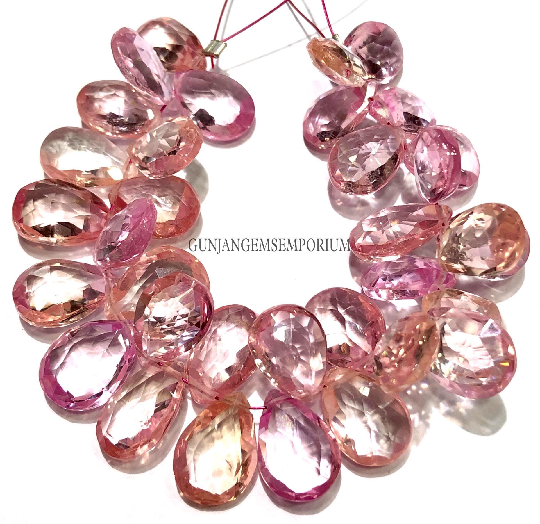 Aaaa++ Padparadscha Sapphire Faceted Peardrops Peachy Pink Sapphire Pear Beads 4” Peach Sapphire Bracelet Pink Sapphire Beads 34 Pcs Strand Aaaa++ Padparadscha Sapphire Faceted Peardrops Peachy Pink Sapphire Pear Beads 4” Peach Sapphire Bracelet Pink Sapphire Beads 34 Pcs Strand
