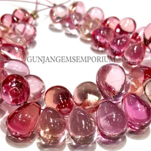Extremely RARE~~AAAA+ Padparadscha Sapphire Smooth Drops Peach Pink Sapphire Teardrops Beads Sapphire Gemstone Briolettes Wholesale Gems