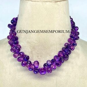 Gorgeous Purple Sapphire Teardrops~~AAAA+ Rarest Purple Pink Sapphire Faceted Teardrops Beads Faceted Sapphire Beads 14” Sapphire Briolletes