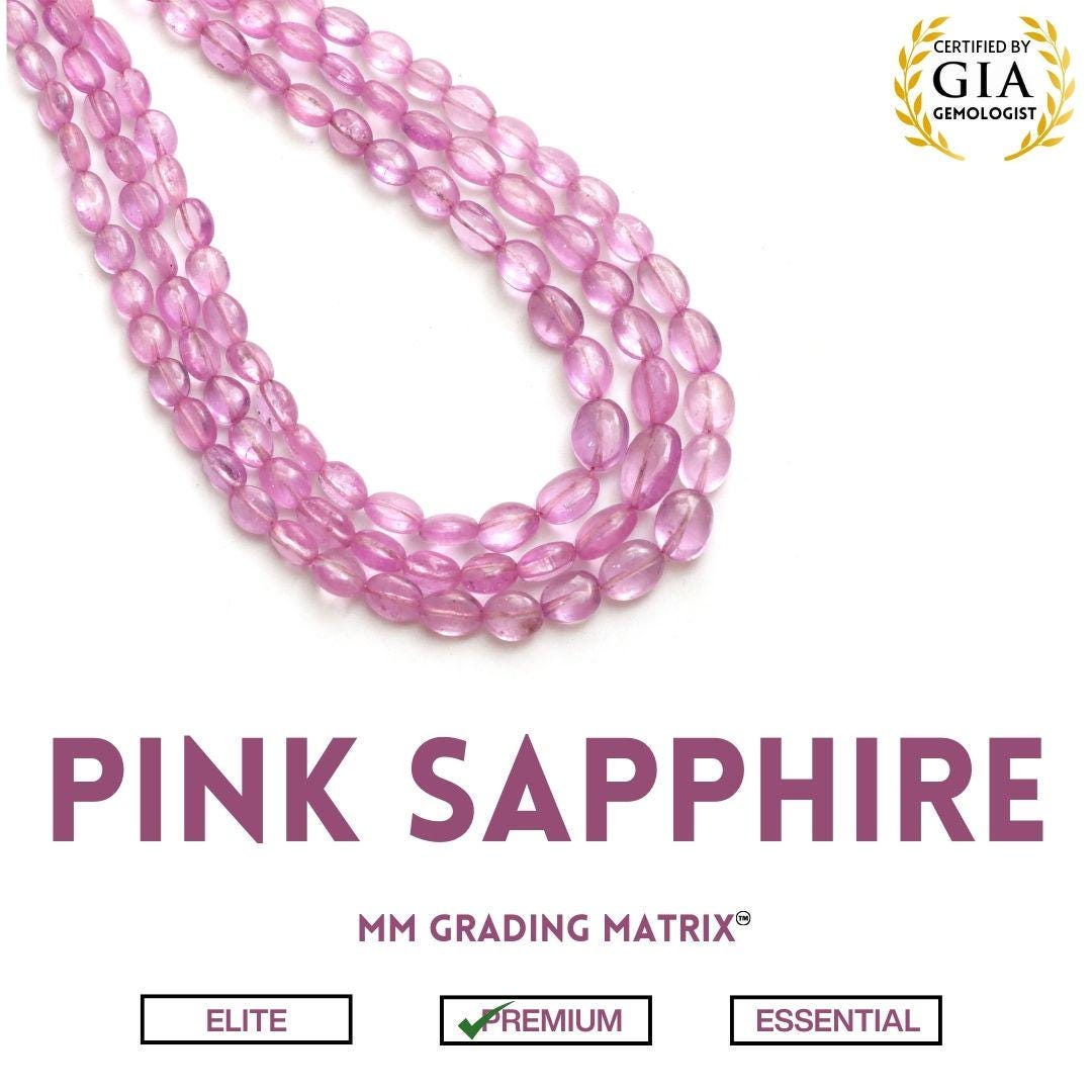 Natural Pink Sapphire Smooth Oval Beads, 4x5 - 6x8 Mm Sapphire Gemstone Jewelry Making Beads, Pink Sapphire Oval Shape Bead Strand 18" Natural Pink Sapphire Smooth Oval Beads, 4x5 - 6x8 Mm Sapphire Gemstone Jewelry Making Beads, Pink Sapphire Oval Shape Bead Strand 18"