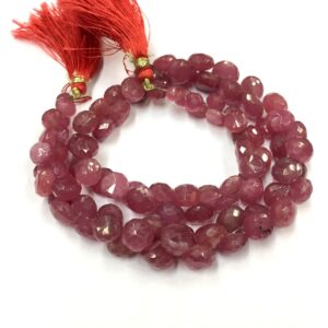 Natural Faceted Very Rare Pink Sapphire Teardrop Beads Onion Shape 7-8mm Loose Gemstone Beads 8" Strand Latest Arrival