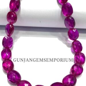 So RARE~~Rubellite Sapphire AAAA+ Pink Sapphire Gemstone Beads Rubellite Color Sapphire Faceted Oval Beads Sapphire Ovals Stone Jewelry