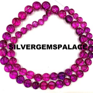 So Gorgeous~AAAA+ Rubellite Pink Sapphire Coin Beads,Smooth Coin Gemstone Beads Smooth Sapphire Beads 6/9mm Coin String 18” Jewelry Beads.