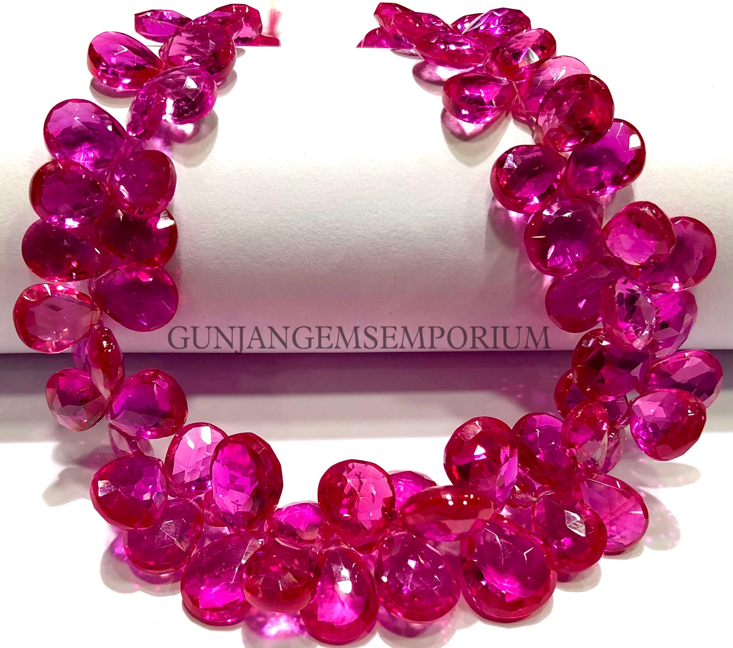Vibrant Pink Sapphire Drops~~beautiful Aaa+ Sapphire Faceted Peardrops Beads 11” Pink Sapphire Briolette Faceted Sapphire Beads Jewelry Bead Vibrant Pink Sapphire Drops~~beautiful Aaa+ Sapphire Faceted Peardrops Beads 11” Pink Sapphire Briolette Faceted Sapphire Beads Jewelry Bead