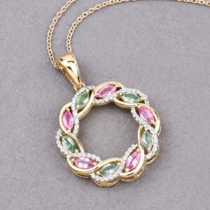 Sapphire Pendant, Green Sapphire Pendant, Pink Sapphire Pendant, Infinity Circle Pendant, Sapphire Wreath Pendant For Women, Gift For Her Sapphire Pendant, Green Sapphire Pendant, Pink Sapphire Pendant, Infinity Circle Pendant, Sapphire Wreath Pendant For Women, Gift For Her