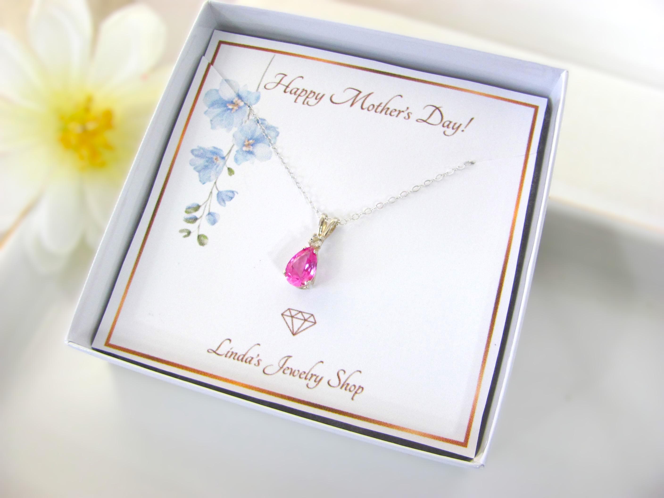 Pink Sapphire Pendant In Sterling Silver - Lab Grown Gemstone - Necklaces For Women