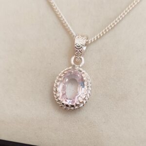 Light Pink Sapphire Necklace Pink Sapphire Pendant 925 Sterling Silver Necklace Oval Cut Pink Sapphire Necklace Lab Grown Sapphire Pendant Light Pink Sapphire Necklace Pink Sapphire Pendant 925 Sterling Silver Necklace Oval Cut Pink Sapphire Necklace Lab Grown Sapphire Pendant