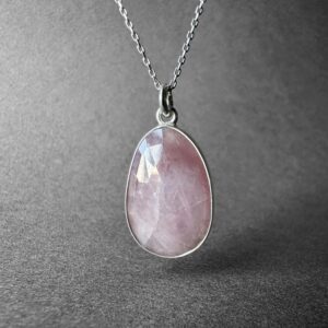Natural Pink Sapphire Stone Silver Pendant Necklace, Special Shimmering Cut, One-of-a-kind Pieces From Turkuaznaturalstones Natural Pink Sapphire Stone Silver Pendant Necklace, Special Shimmering Cut, One-of-a-kind Pieces From Turkuaznaturalstones