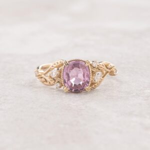 Natural Pink Sapphire Engagement Ring, Dreamy Proposal Ring Natural Pink Sapphire Engagement Ring, Dreamy Proposal Ring