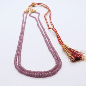 2 Strands Aaa Pink Sapphire Rondelle Beads, Natural Sapphire Smooth Rondelles, 3-4.5 Mm Pink Gemstone Bead, Aaa Sapphire Beads Jewelry