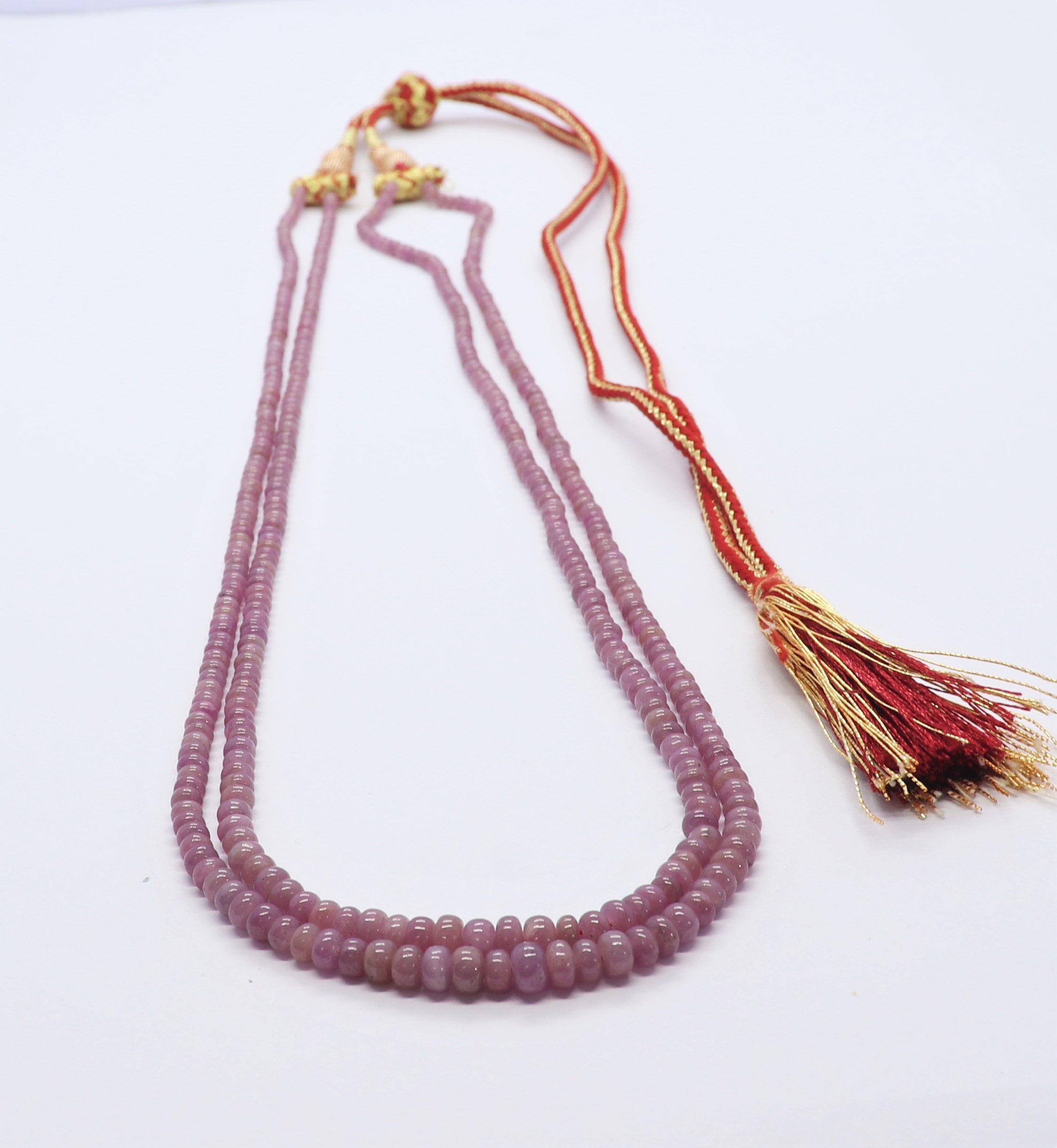2 Strands Aaa Pink Sapphire Rondelle Beads, Natural Sapphire Smooth Rondelles, 3-4.5 Mm Pink Gemstone Bead, Aaa Sapphire Beads Jewelry
