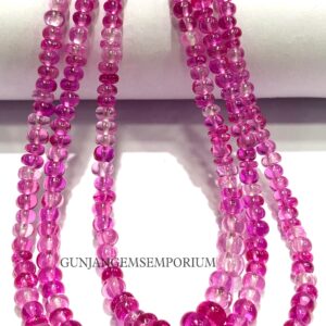 Aaa+ Baby Pink Sapphire Beads Top Quality Sapphire Smooth Rondelle Beads Hand Polished Sapphire Rondelles 4-5mm Pink Sapphire Gemstone Beads