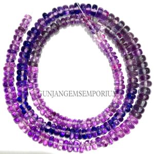 Aaaa+ Colorful Violet Pink Sapphire Beads Shady Purple Sapphire Smooth Rondelle Beads Beautiful Hand Polished 4/5mm Smooth Beads Jewellery