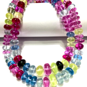 Exclusive~~aaaa+ Disco Multi Pink Sapphire Smooth Rondelle Beads Multi Sapphire Smooth Beads Sapphire Rondelle Beads Sapphire Gemstone Beads