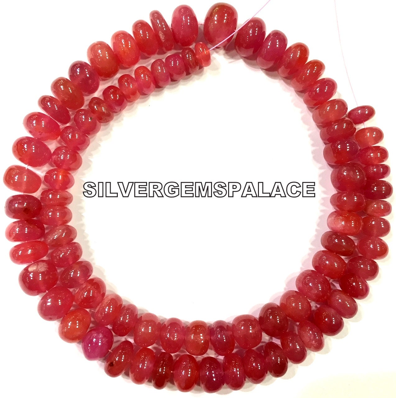 Natural Pink Sapphire Gemstone Beads Pink Sapphire Smooth Rondelle Beads So Pretty Sapphire Beads Strand Wholesale Sapphire Beads Genuine.