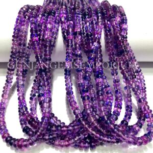 Rare Pinkish Purple Sapphire Gemstone Beads So Gorgeous Aaaa Grade Pink Sapphire Beads Sapphire Smooth Rondelle Beads 4/5mm Sapphire Stones