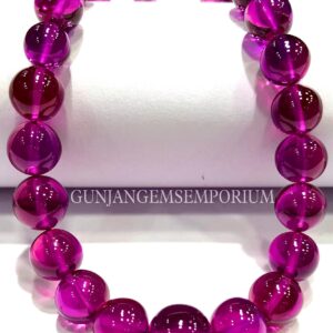 Aaaa+ Colorful~~rubellite Sapphire Beads Pink Sapphire Sphere Beads Rubellite Color Sapphire Smooth Round Beads Hand Polished 20” String