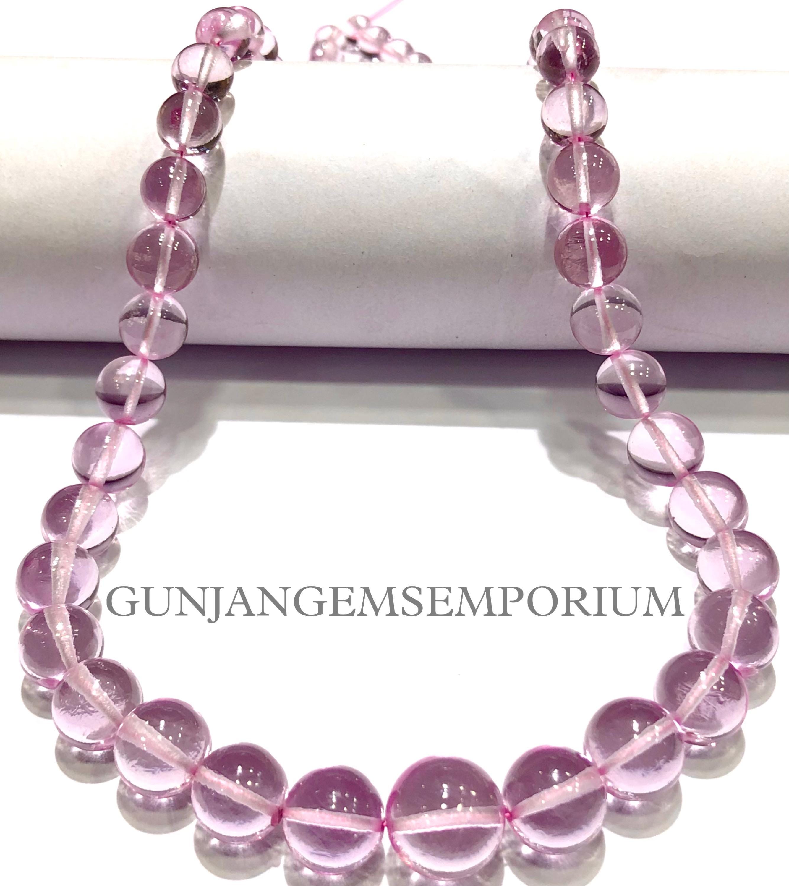 Aaaa+ Quality~~so Rare Sapphire Smooth Round Beads Light Rose Sapphire Gemstone Beaded Strand 7-11mm Pink Sapphire Round Beads Sapphire Ball