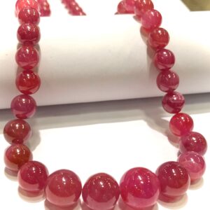 Exclusive~~Dense Pink Sapphire Smooth Round Ball Beads 100% Natural Pink Sapphire Gemstone Beads Sapphire Smooth Round Beads Sapphire Balls