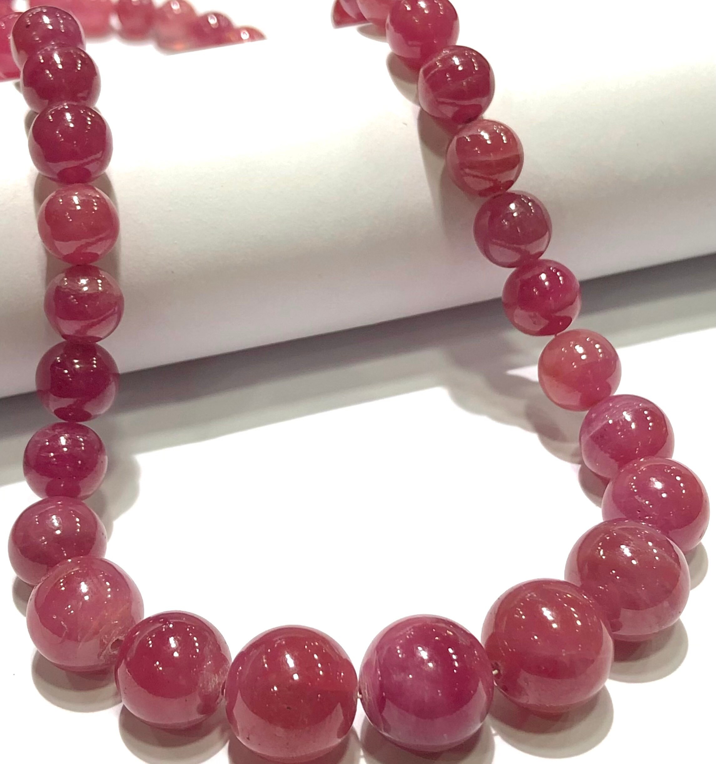 Exclusive~~genuine Pink Sapphire Smooth Round Ball Beads 100% Natural Pink Sapphire Gemstone Beads Sapphire Smooth Round Beads Sapphire Ball