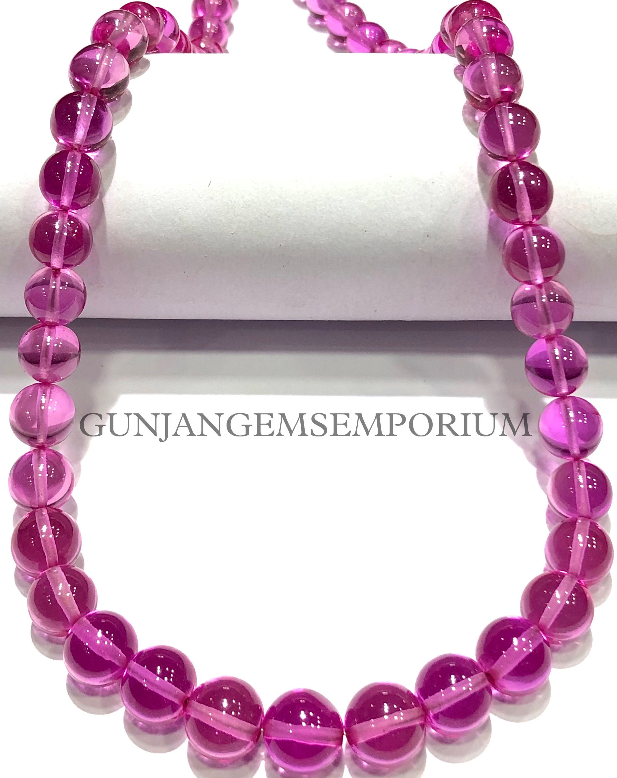 So Elegant!! Aaaa+ Sapphire Smooth Round Beads Pink Sapphire Gemstone Beaded Strand 8-10mm Pink Sapphire Round Smooth Beads Sapphire Balls