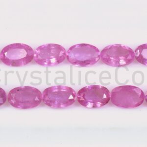Pink Sapphire Gemstone: 6x4mm Oval Faceted Loose Stone