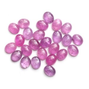 Natural Pink Sapphire Smooth Oval Loose Gemstone, 8x10 Mm, Pink Sapphire Jewelry Handmade Gift For Women, Set Of 25 Pieces