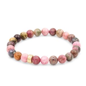 14K GOLD Rare Pink Tourmaline Bracelet | Pink tourmaline beaded bracelet [EBPM1687] | Pink Tourmaline Jewelry | Tourmaline Bracelet