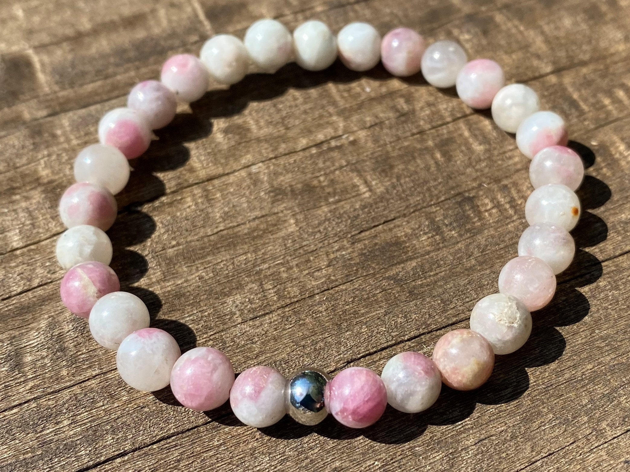 Pink Tourmaline, 6mm, Healing Stone Bracelet Or Anklet With Positive Energy!