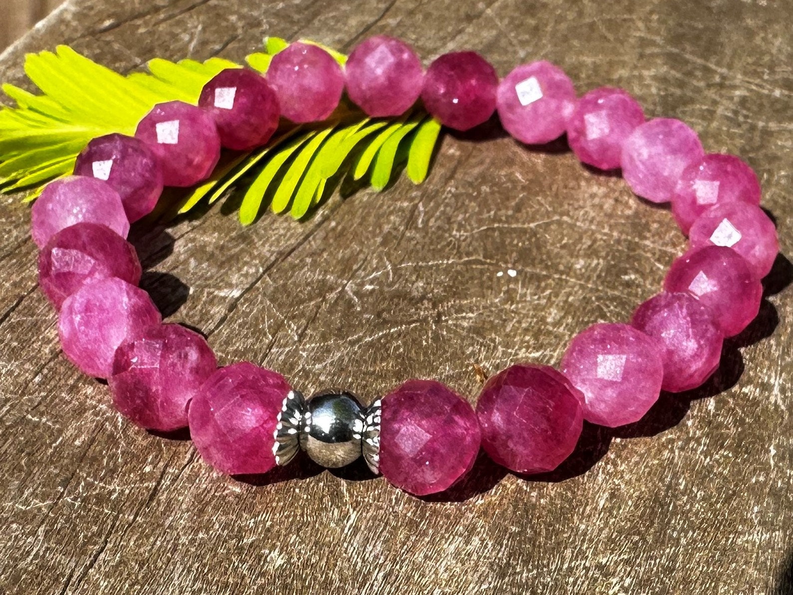 Pink Tourmaline, 8mm, Healing Stone Bracelet With Positive Energy!