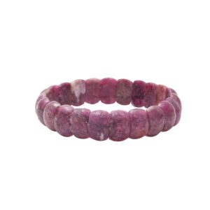 Pink Tourmaline Bead Bracelet - 13x8mm Cushion Rectangle Gemstone Jewelry - Stretchable Gift For Her/him Pink Tourmaline Bead Bracelet - 13x8mm Cushion Rectangle Gemstone Jewelry - Stretchable Gift For Her/him