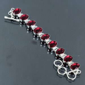 Faceted Pink Tourmaline Bracelet: Handmade 925 Sterling Silver Adjustable Jewelry Faceted Pink Tourmaline Bracelet: Handmade 925 Sterling Silver Adjustable Jewelry
