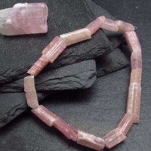 Pink Tourmaline Genuine Bracelet ~ 7 Inches ~ 12mm Crystal Beads Pink Tourmaline Genuine Bracelet ~ 7 Inches ~ 12mm Crystal Beads