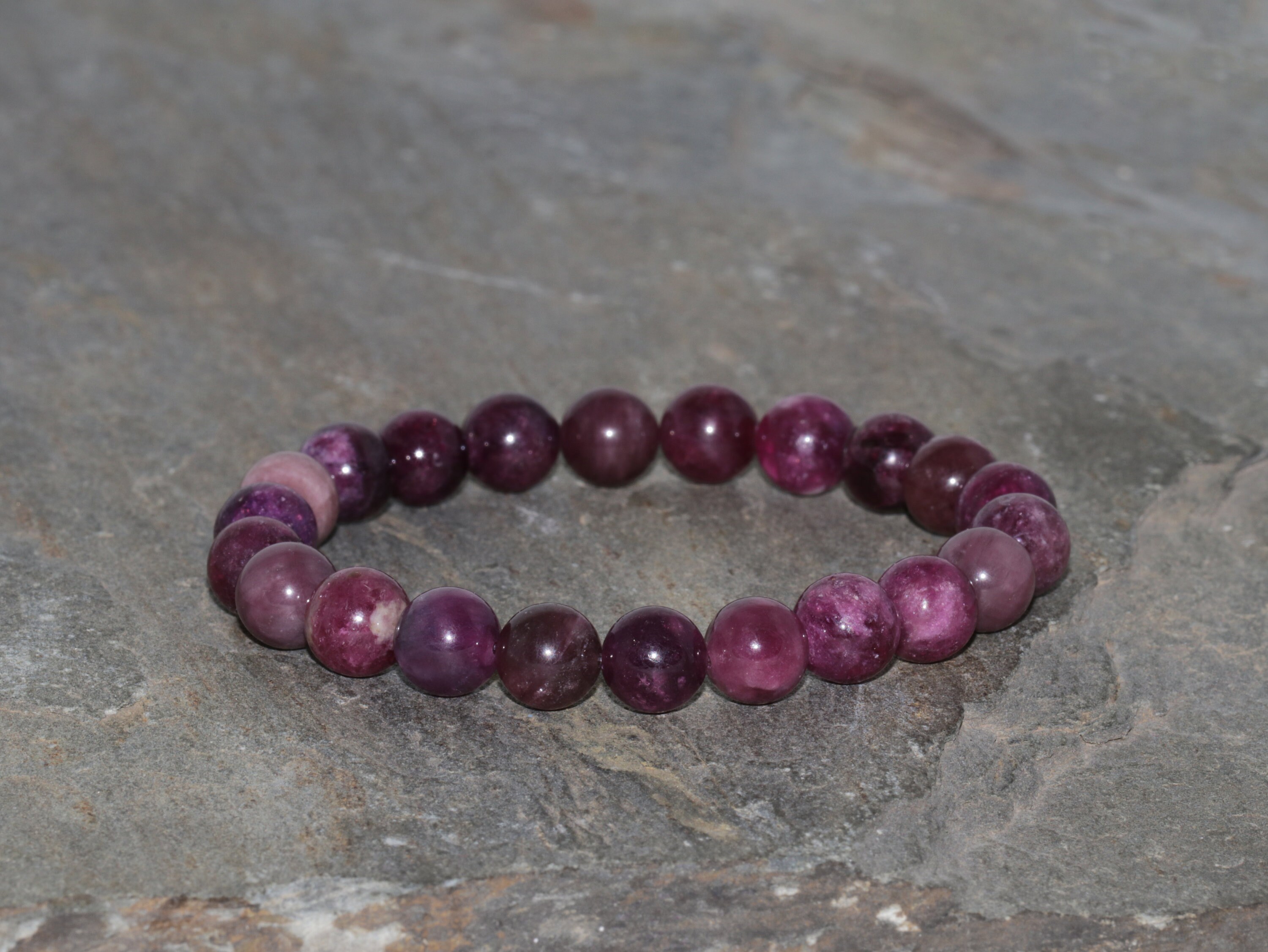 Handmade Pink Tourmaline Gemstone Bracelet, Grade Aaa 8.5mm