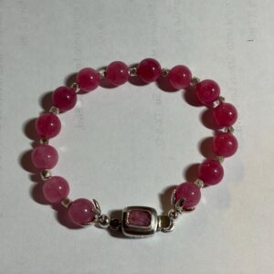 Handmade Pink Tourmaline Bracelet - Sterling Silver Beaded Jewelry Handmade Pink Tourmaline Bracelet - Sterling Silver Beaded Jewelry