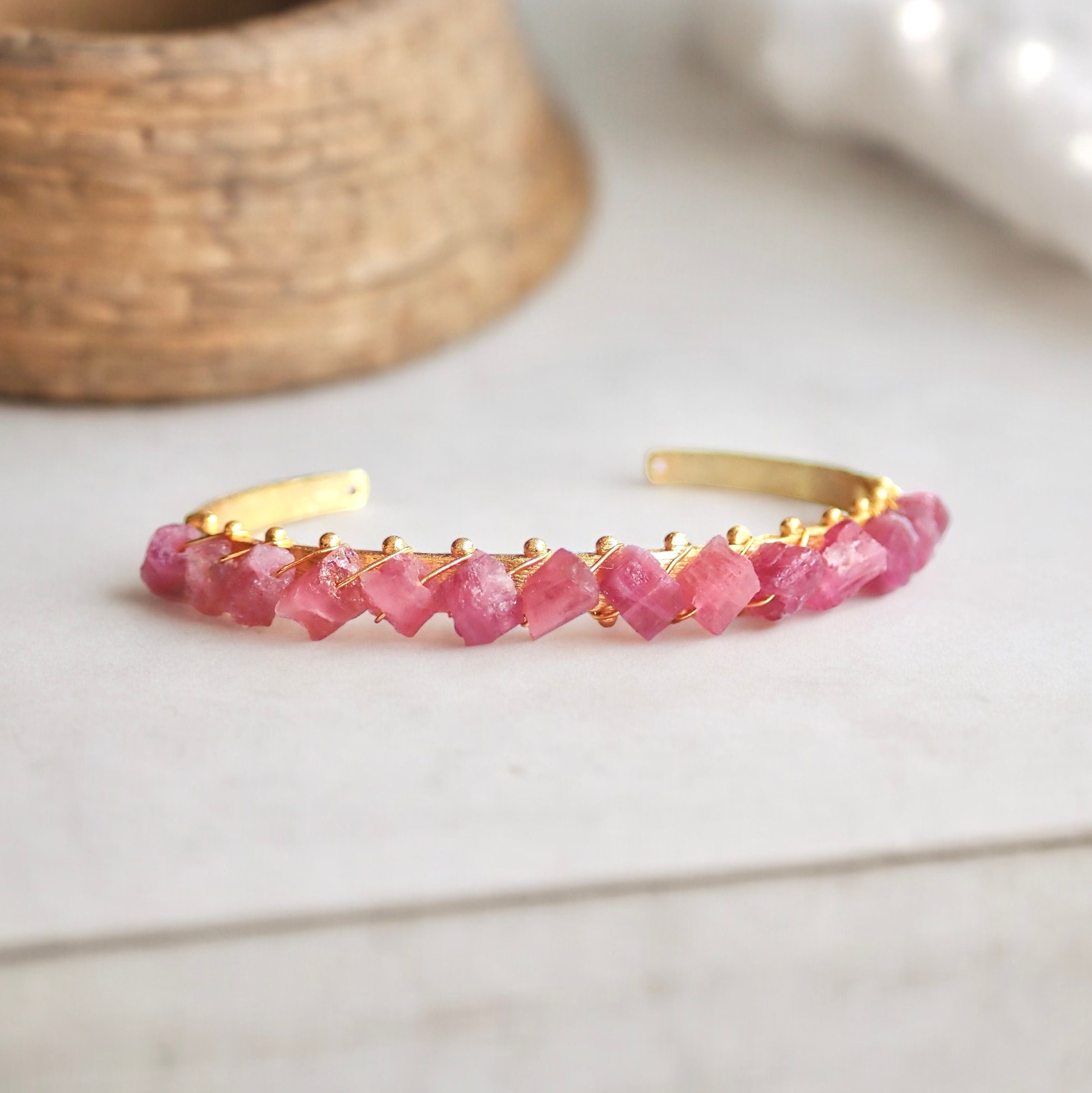 Pink Tourmaline Bracelet, Natural Gemstone Bangle, Pink Crystal Bracelet, Gemstone Cuff Bracelet,gift For Gem Lovers, Gift For Her, Pink Tourmaline Bracelet, Natural Gemstone Bangle, Pink Crystal Bracelet, Gemstone Cuff Bracelet,gift For Gem Lovers, Gift For Her,
